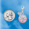 Silver Plated Domed Multi Color DVM - Silver Plated Clip on Charm with Mini Year 2026 Jewelry Ideas and Examples