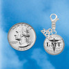 Silver Plated Domed Black LMT - Silver Plated Clip on Charm with Mini Year 2026 Jewelry Ideas and Examples
