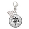 Silver Plated Domed Black LVT - Silver Plated Clip on Charm with Mini Year 2026: Year to Remember Jewelry Gift - Celebrations