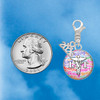 Silver Plated Domed Multi Color LVT - Silver Plated Clip on Charm with Mini Year 2026 Jewelry Ideas and Examples