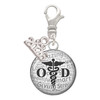 Silver Plated Domed Black OD - Silver Plated Clip on Charm with Mini Year 2026: Year to Remember Jewelry Gift - Celebrations