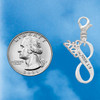 Silver Plated Joshua 1:9 Infinity Sign - Silver Plated Clip on Charm with Mini Year 2026 Jewelry Ideas and Examples
