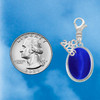 Silver Plated Small Blue Imitation Cat's Eye - Silver Plated Clip on Charm with Mini Year 2026 Jewelry Ideas and Examples