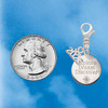Engraved Explore Dream Discover Disc - Silver Plated Clip on Charm with Mini Year 2026 Jewelry Ideas and Examples