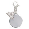 Stainless Steel Disc - Silver Plated Clip on Charm with Mini Year 2026: Year to Remember Jewelry Gift - Celebrations