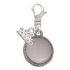 Stainless Steel Disc with Border - Silver Plated Clip on Charm with Mini Year 2026: Year to Remember Jewelry Gift - Celebrations