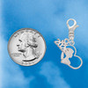 Silver Plated Girl Silhouette in Heart - Silver Plated Clip on Charm with Mini Year 2026 Jewelry Ideas and Examples
