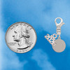 Stainless Steel 10mm Disc - Silver Plated Clip on Charm with Mini Year 2026 Jewelry Ideas and Examples