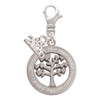 Stainless Steel Trust in the Lord Tree of Life - Silver Plated Clip on Charm with Mini Year 2026: Year to Remember Jewelry Gift - Celebrations