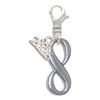 Stainless Steel Infinity Sign - Silver Plated Clip on Charm with Mini Year 2026: Year to Remember Jewelry Gift - Celebrations