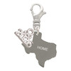 Stainless Steel Home is Texas - Silver Plated Clip on Charm with Mini Year 2026: Year to Remember Jewelry Gift - Celebrations