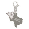 Stainless Steel Texas Strong - Silver Plated Clip on Charm with Mini Year 2026: Year to Remember Jewelry Gift - Celebrations