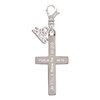 Stainless Steel Psalm 46:10 - Be Still and Know Engraved Cross - Silver Plated Clip on Charm with Mini Year 2026: Year to Remember Jewelry Gift - Celebrations