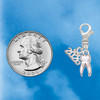 Silver Plated 3-D Tooth - Silver Plated Clip on Charm with Mini Year 2026 Jewelry Ideas and Examples