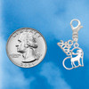 Silver Plated Moose in Heart - Silver Plated Clip on Charm with Mini Year 2026 Jewelry Ideas and Examples