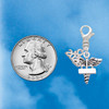 Silver Plated Engravable Caduceus - Silver Plated Clip on Charm with Mini Year 2026 Jewelry Ideas and Examples