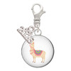 Silver Plated Domed Llama - Silver Plated Clip on Charm with Mini Year 2026: Year to Remember Jewelry Gift - Celebrations