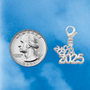 Silver Plated Horizontal Year 2025 - Silver Plated Clip on Charm with Mini Year 2026 Jewelry Ideas and Examples