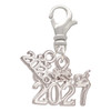 Silver Plated Class of 2027 - Silver Plated Clip on Charm with Mini Year 2026: Year to Remember Jewelry Gift - Celebrations