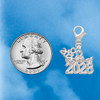Silver Plated Class of 2028 - Silver Plated Clip on Charm with Mini Year 2026 Jewelry Ideas and Examples