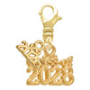 Gold-tone Class of 2028 - Gold-tone Plated Clip on Charm with Mini Year 2026: Year to Remember Jewelry Gift - Celebrations