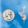 Two Tone Pickleball Paddle Crystal Clip on Earrings