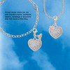 Silver Plated Large Rounded Clear Oktant Crystal Heart - Silver Plated Clip on Charm with Mini Year 2026