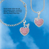 Silver Plated Large Rounded Light Pink Oktant Crystal Heart - Silver Plated Clip on Charm with Mini Year 2026