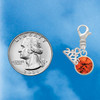 10mm Orange Crystal Drop - Silver Plated Clip on Charm with Mini Year 2026 Jewelry Ideas and Examples