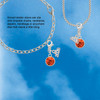 10mm Orange Crystal Drop - Silver Plated Clip on Charm with Mini Year 2026