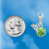 10mm Lime Green Crystal Drop - Silver Plated Clip on Charm with Mini Year 2026 Jewelry Ideas and Examples