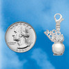 Silver Plated 3-D Imitation Pearl & Clear Crystal Owl - Silver Plated Clip on Charm with Mini Year 2026 Jewelry Ideas and Examples
