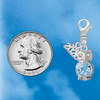 Silver Plated 3-D Light Blue & AB Crystal Owl - Silver Plated Clip on Charm with Mini Year 2026 Jewelry Ideas and Examples