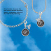 Silver Plated Antiqued Round Seal - Initial - P - Silver Plated Clip on Charm with Mini Year 2026