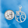 Silver Plated Tree of Life in Circle - Silver Plated Clip on Charm with Mini Year 2026 Jewelry Ideas and Examples