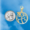 Gold-tone Tree of Life in Circle - Gold-tone Plated Clip on Charm with Mini Year 2026 Jewelry Ideas and Examples
