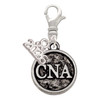 Silver Plated Nurse Caduceus Seal - CNA - Silver Plated Clip on Charm with Mini Year 2026: Year to Remember Jewelry Gift - Celebrations