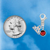 Crystal Red Channel Drop - Silver Plated Clip on Charm with Mini Year 2026 Jewelry Ideas and Examples