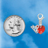 10mm Red Crystal Heart - Silver Plated Clip on Charm with Mini Year 2026 Jewelry Ideas and Examples