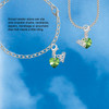 10mm Lime Green Crystal Heart - Silver Plated Clip on Charm with Mini Year 2026