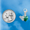 10mm Green Crystal Heart - Silver Plated Clip on Charm with Mini Year 2026 Jewelry Ideas and Examples