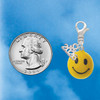 Resin Large 3-D Happy Face - Silver Plated Clip on Charm with Mini Year 2026 Jewelry Ideas and Examples
