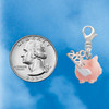 Resin Flying Pink Pig - Silver Plated Clip on Charm with Mini Year 2026 Jewelry Ideas and Examples