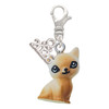 Resin Siamese Cat - Silver Plated Clip on Charm with Mini Year 2026: Year to Remember Jewelry Gift - Celebrations