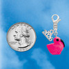 Resin Hot Pink Flamingo - Silver Plated Clip on Charm with Mini Year 2026 Jewelry Ideas and Examples