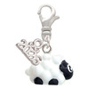 Resin White Lamb - Silver Plated Clip on Charm with Mini Year 2026: Year to Remember Jewelry Gift - Celebrations