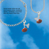 Resin Football - Silver Plated Clip on Charm with Mini Year 2026