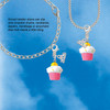 Resin Pink Cupcake with White Frosting - Silver Plated Clip on Charm with Mini Year 2026