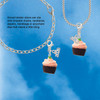 Resin Chocolate Cupcake with Pink Frosting - Silver Plated Clip on Charm with Mini Year 2026