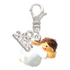 Resin Flying Angel - Silver Plated Clip on Charm with Mini Year 2026: Year to Remember Jewelry Gift - Celebrations